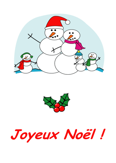 Carte de Noël enfant, envoyer cette carte joyeux noel par 